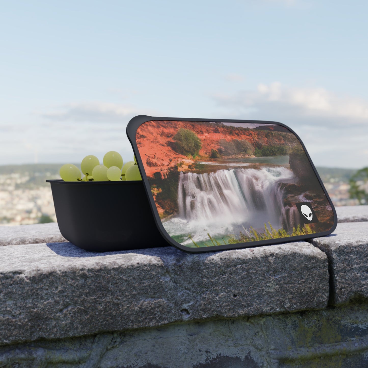 "Capturing Nature's Beauty: Crafting an Iconic Landscape in Vibrant Art" - The Alien Eco-friendly PLA Bento Box with Band and Utensils