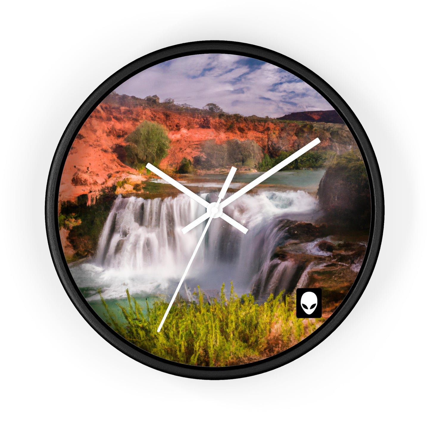 "Capturando la belleza de la naturaleza: creando un paisaje icónico en un arte vibrante" - The Alien Wall Clock