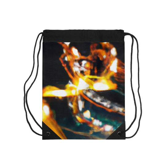 "Chaotic Disruption: An Abstract Exploration"- The Alien Drawstring Bag