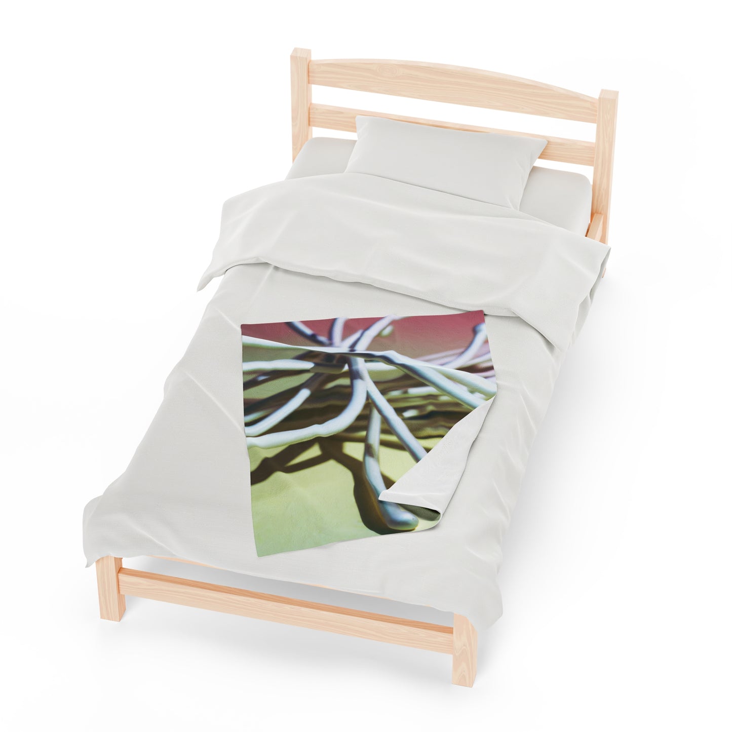 "Abstract Artistry: Constructing Emotion from Common Objects" - The Alien Velveteen Plush Blanket