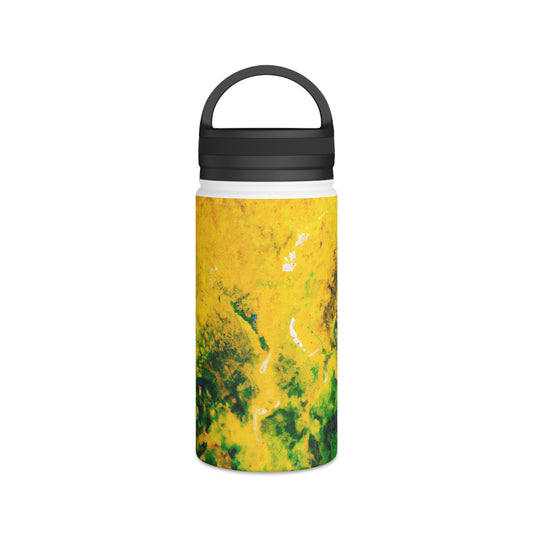 "Exploring Colorful Textures" - The Alien Stainless Steel Water Bottle, Handle Lid