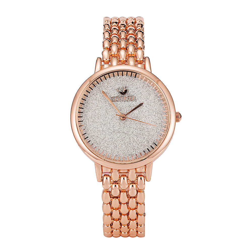 Wind Summer New Fashion Simple Full Diamond Reloj de cuarzo con esfera pequeña para mujer
