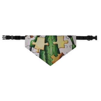 „Cactified Puzzle Time“ – Das Alien-Haustier-Bandana-Halsband