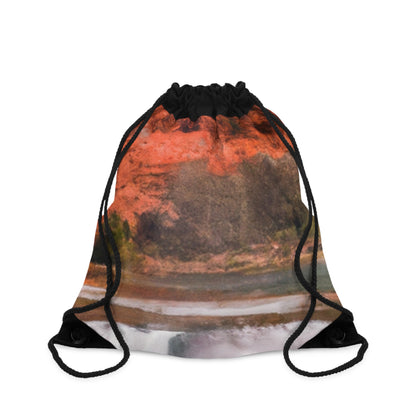 "Capturing Nature's Beauty: Crafting an Iconic Landscape in Vibrant Art"- The Alien Drawstring Bag