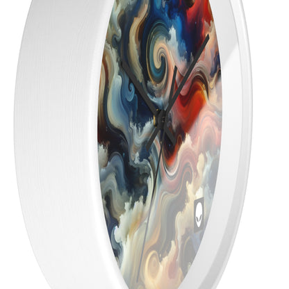 "Equilibrio caótico: un universo de color" - El estilo de arte abstracto del reloj de pared alienígena