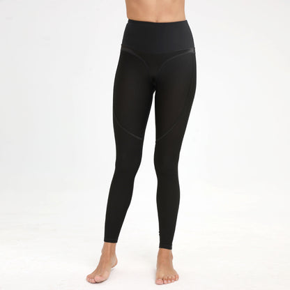 Damen-Yogahose mit Hip-Lift-Mesh-Sportnähten