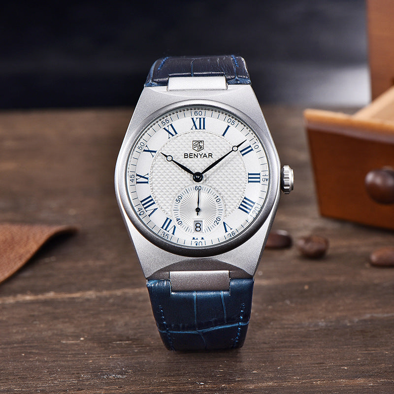 Men's Quartz Watch Fashion Business Simplicity Waterproof Tide Wrist Watch Calendar Watch Men