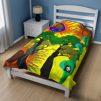 "Collision of Nature's Beauty" - The Alien Velveteen Plush Blanket