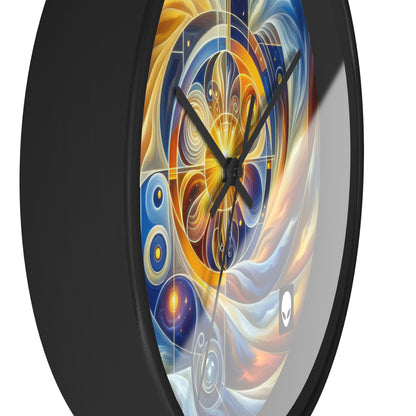 "Ascending Divinity: A Spiritual Awakening in Vibrant Geometry" - The Alien Wall Clock Religious Art Style