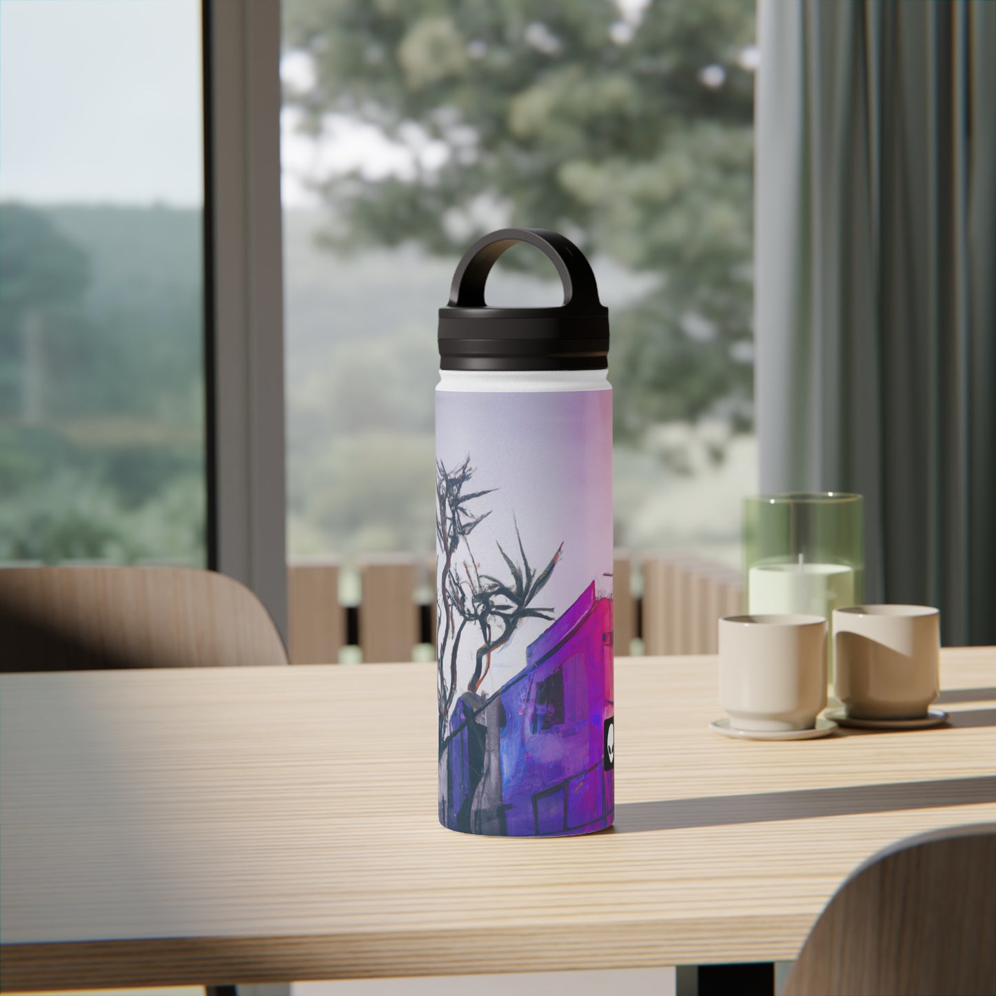 "Exploring Photographs in Color" - The Alien Stainless Steel Water Bottle, Handle Lid