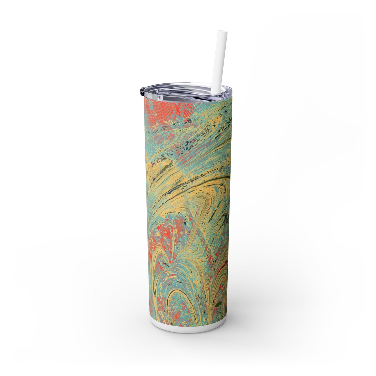 Die kunstvolle Reise - Der Alien Maars® Skinny Tumbler mit Strohhalm 20oz