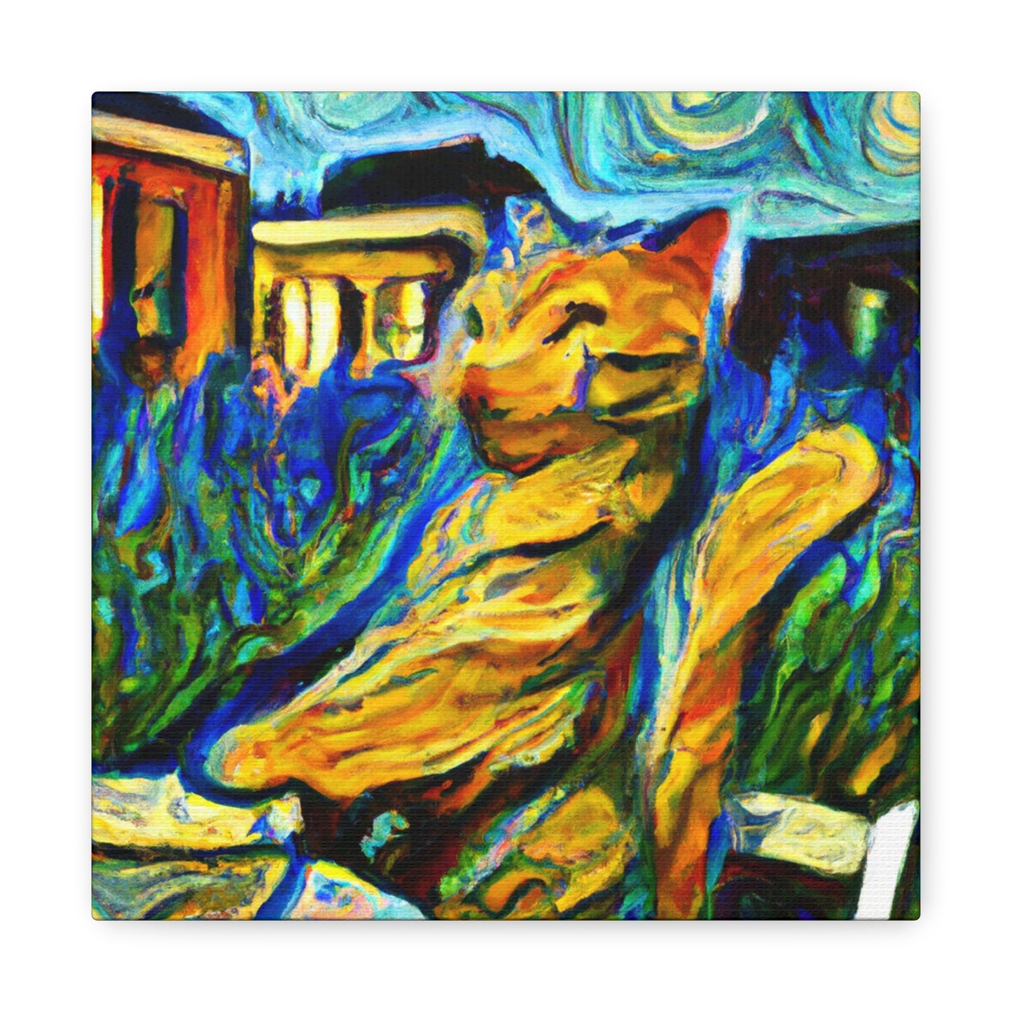„Eine Katze unter den himmlischen Teeblättern“ – The Alien Canva