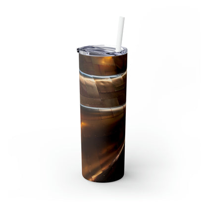 Metallic Whirlwind - The Alien Maars® Skinny Tumbler with Straw 20oz