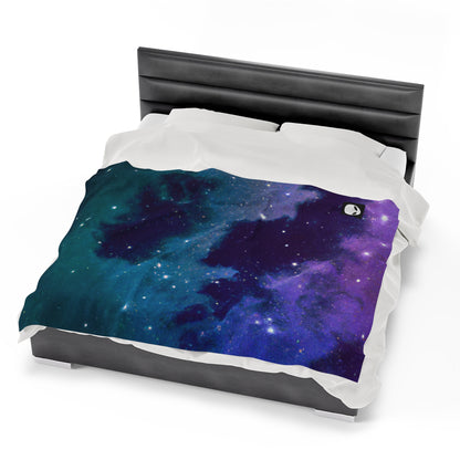 "Midnight Celestial Symphony" - The Alien Velveteen Plush Blanket