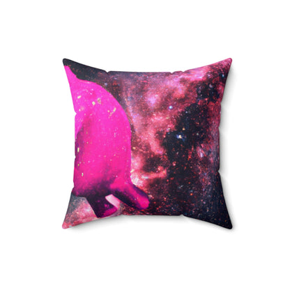 "Majestic Pinkelephant Exploration" - The Alien Square Pillow