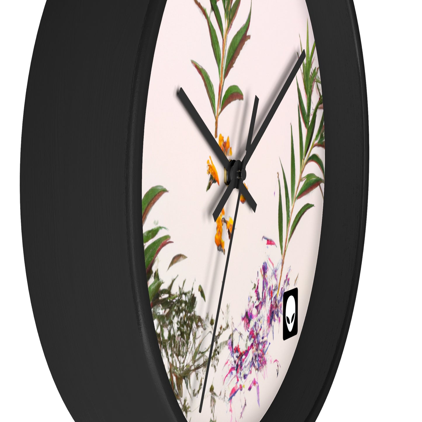 "Exploring Nature's Palette: An Experiment in Abstract Art" - The Alien Wall Clock