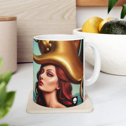 "Locura metafórica: una exploración de los mundos surrealistas de Salvador Dalí" - Taza de cerámica The Alien 11 oz