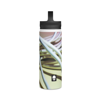 "Abstract Artistry: Constructing Emotion from Common Objects" - The Alien Stainless Steel Water Bottle, Handle Lid