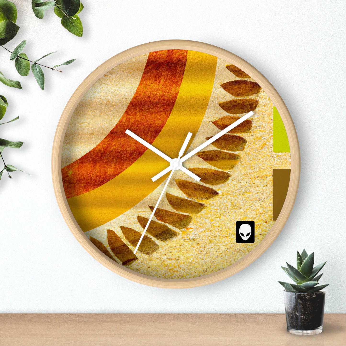 "Un mosaico natural: formas y colores de la Tierra" - El reloj de pared alienígena