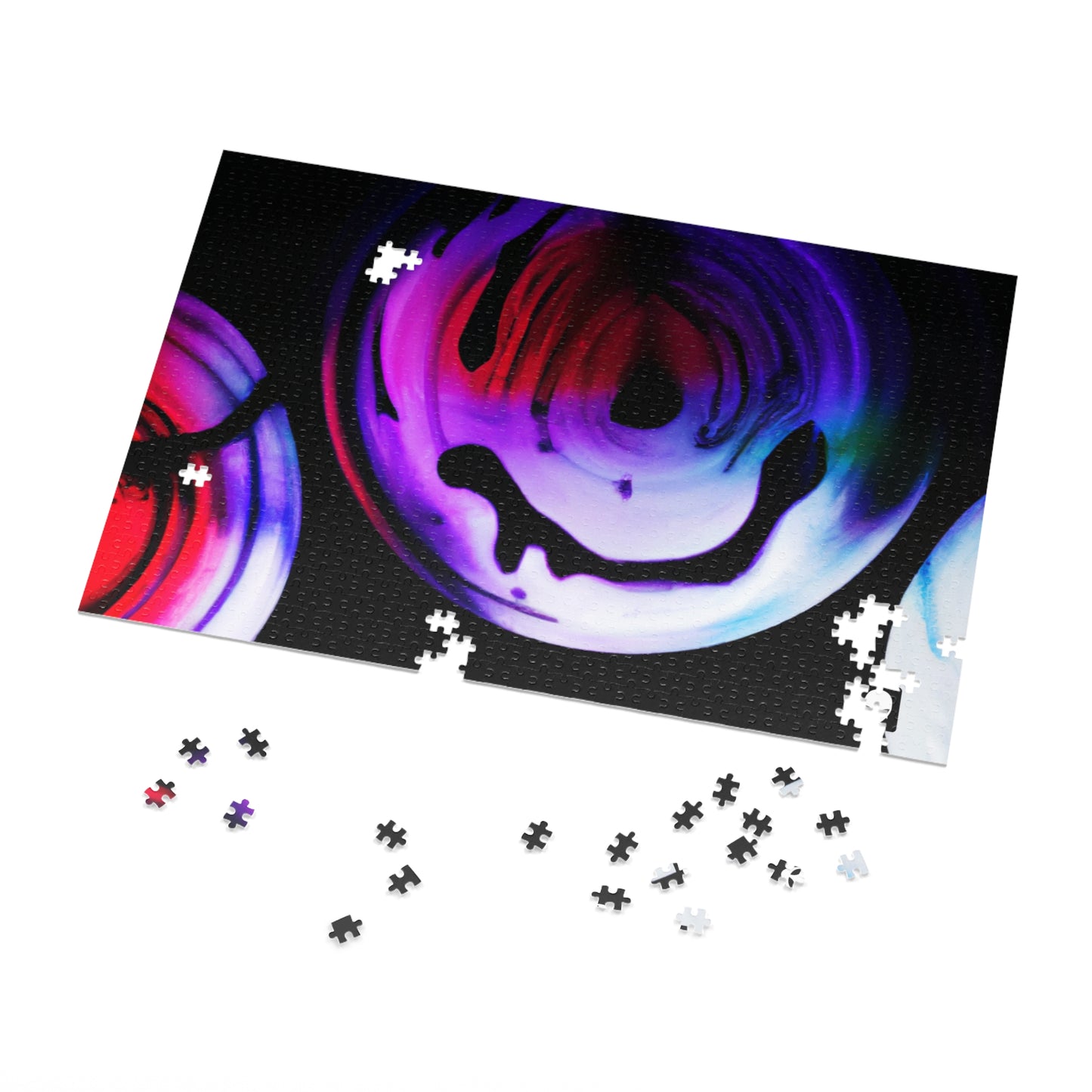 "Exploring Contrasts: A Colorful Dance of Luminance and Chromatic Aberration" - The Alien Jigsaw Puzzle