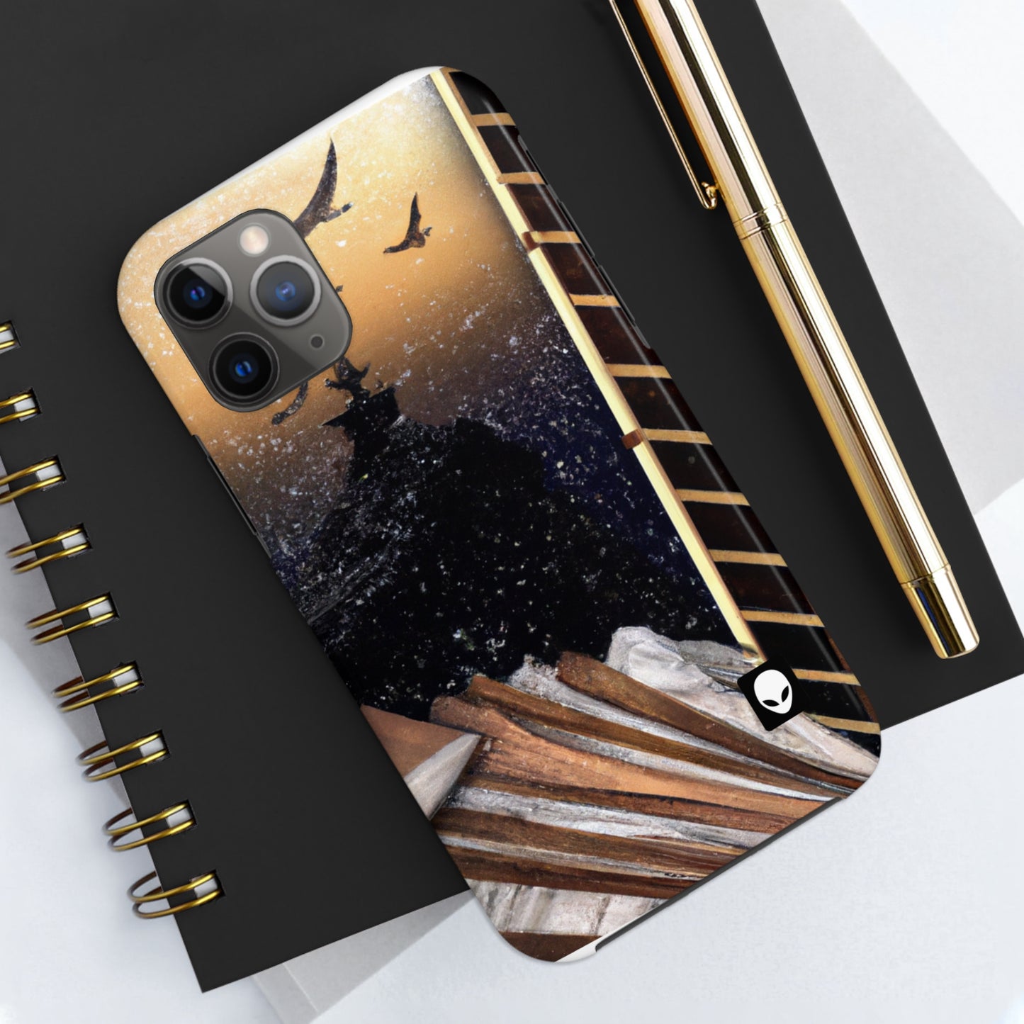 "A Tale of Storytelling Art: A Mixed Media Masterpiece" - The Alien Tough Phone Cases