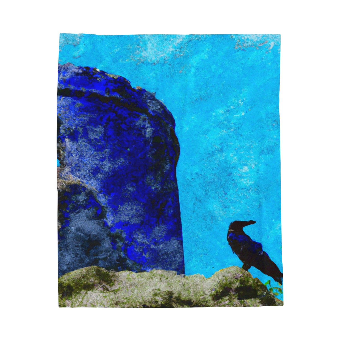 "Crow's Perch on a Waning Tower" - The Alien Velveteen Plush Blanket