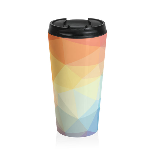 Rainbow Geometry - El alienígena Taza de viaje de acero inoxidable