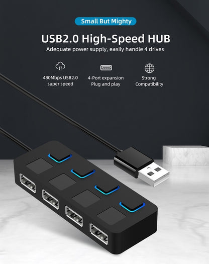 HUB Hub Multi-USB-Splitter 4-Port-Extender