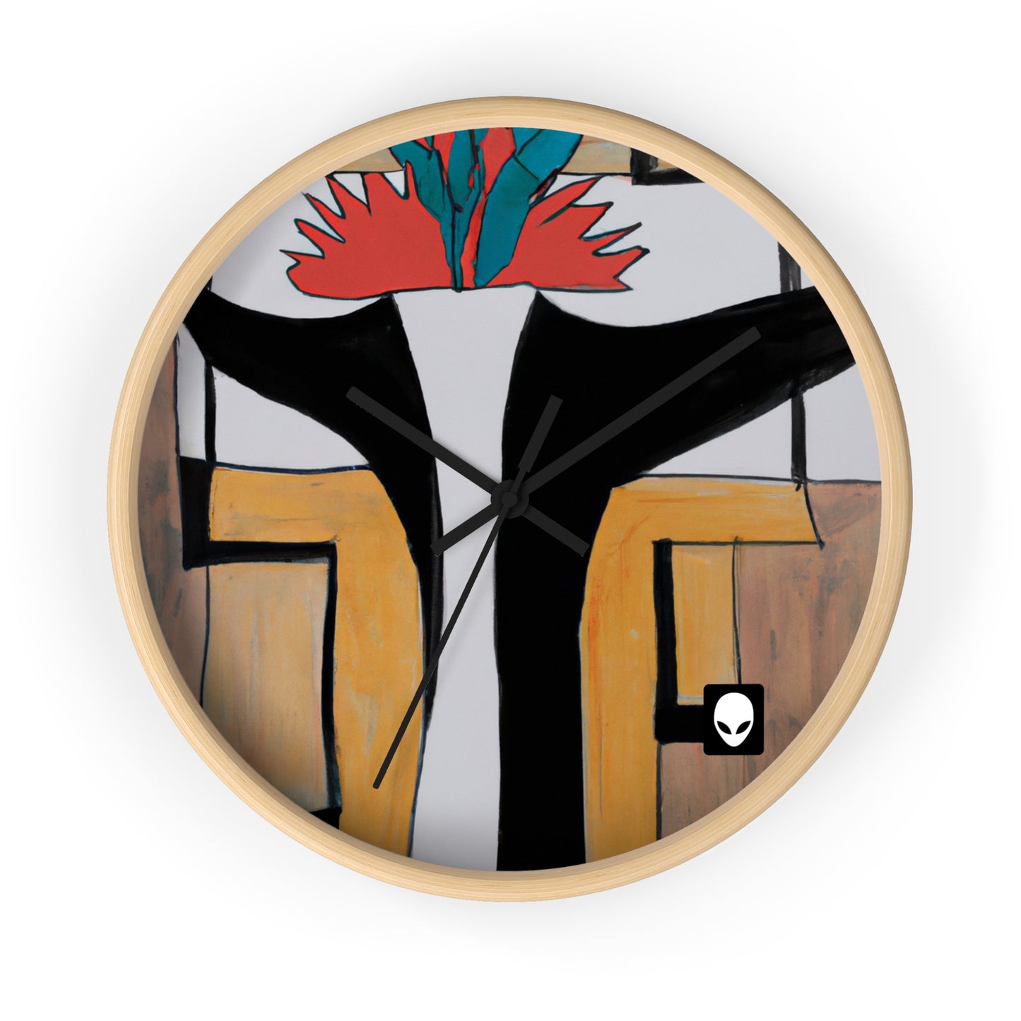 "Exploring Balance and Pattern in Abstract Art" - The Alien Wall Clock