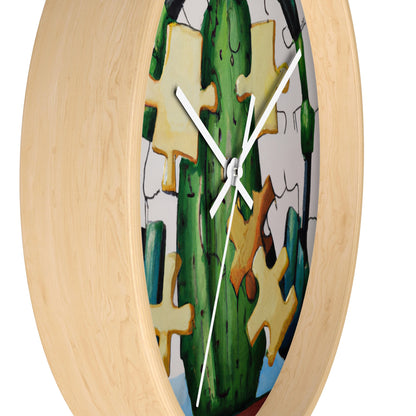 "Cactified Puzzle Time" - The Alien Wall Clock