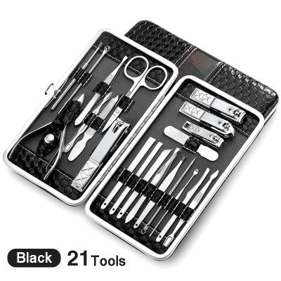 Nail manicure tool kit combo set