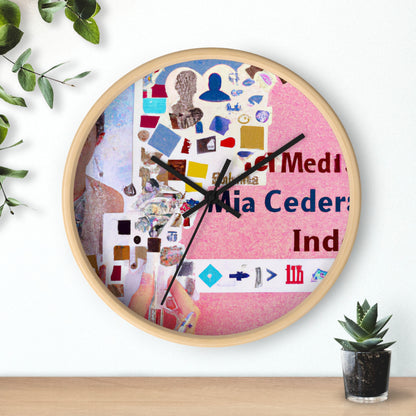 "Construyendo una identidad en línea: un collage de redes sociales" - The Alien Wall Clock