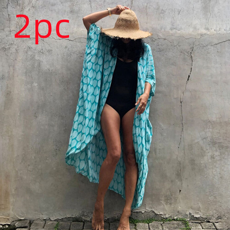 Polyester Damen Sonnenschutz Resort Strandkleid Überzug