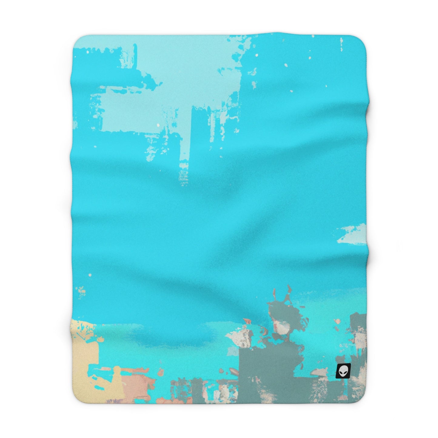 "A Breezy Skyscape: A Combination of Tradition and Modernity" - The Alien Sherpa Fleece Blanket