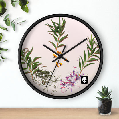 "Exploring Nature's Palette: An Experiment in Abstract Art" - The Alien Wall Clock