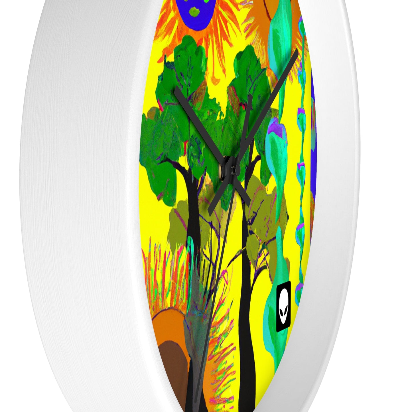 "Collision of Nature's Beauty" - The Alien Wall Clock