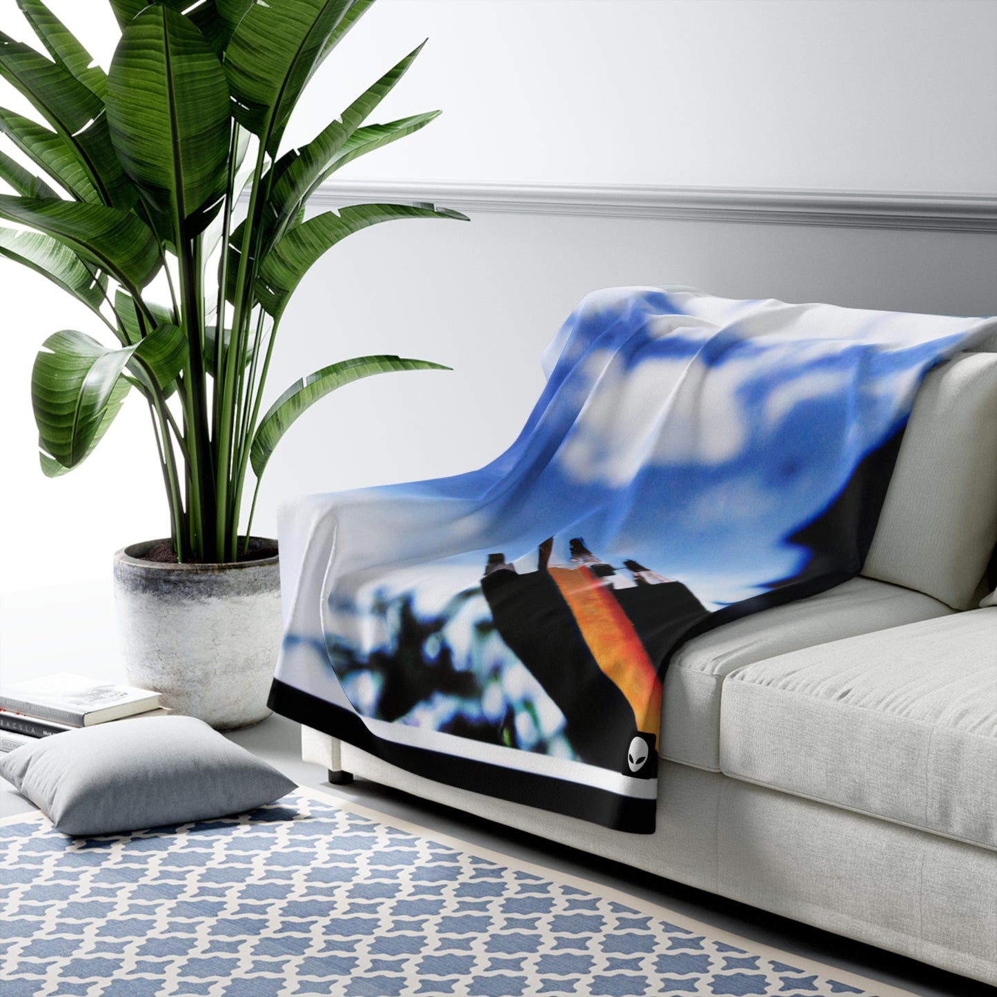 "Colors of Home: Exploring Place Through Art" - The Alien Sherpa Fleece Blanket