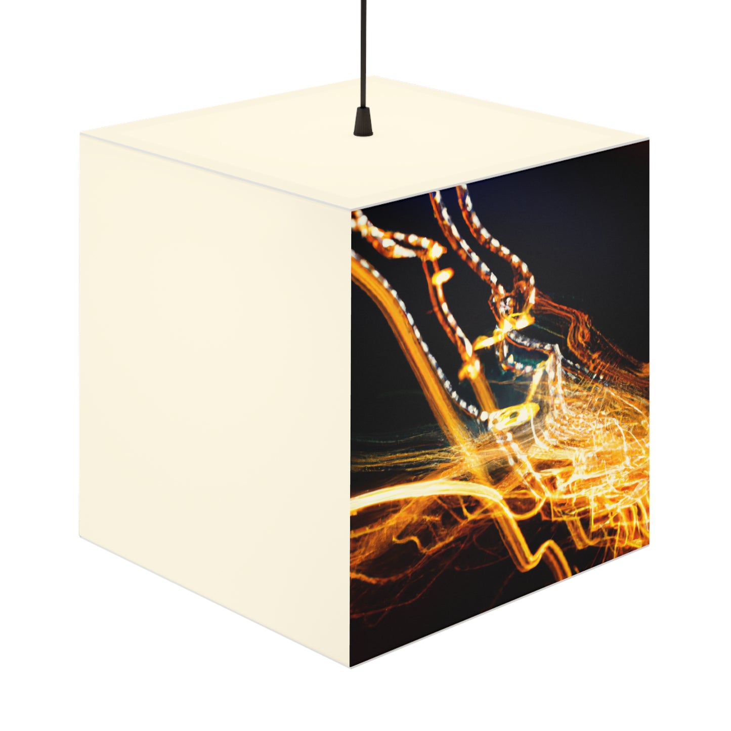 "Chaotic Disruption: An Abstract Exploration" - The Alien Light Cube Lamp