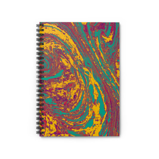Vibraciones visionarias: el cuaderno en espiral alienígena (línea reglada)