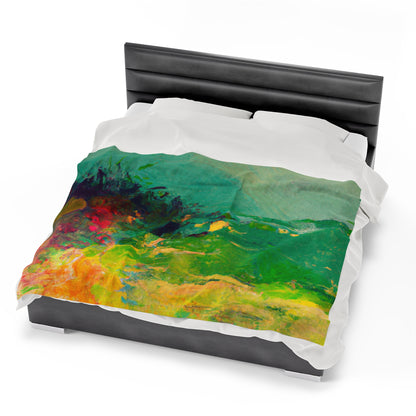 "A Lazy Summer's Day: An Abstract Ode" - The Alien Velveteen Plush Blanket