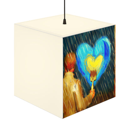 "Life-size Love in a Stormy Sky" - The Alien Light Cube Lamp