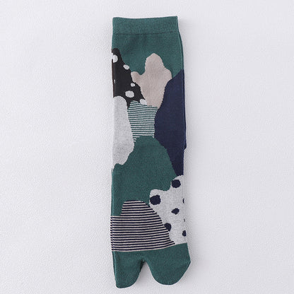 Men's Split Toe Cotton Mid-tube Socks