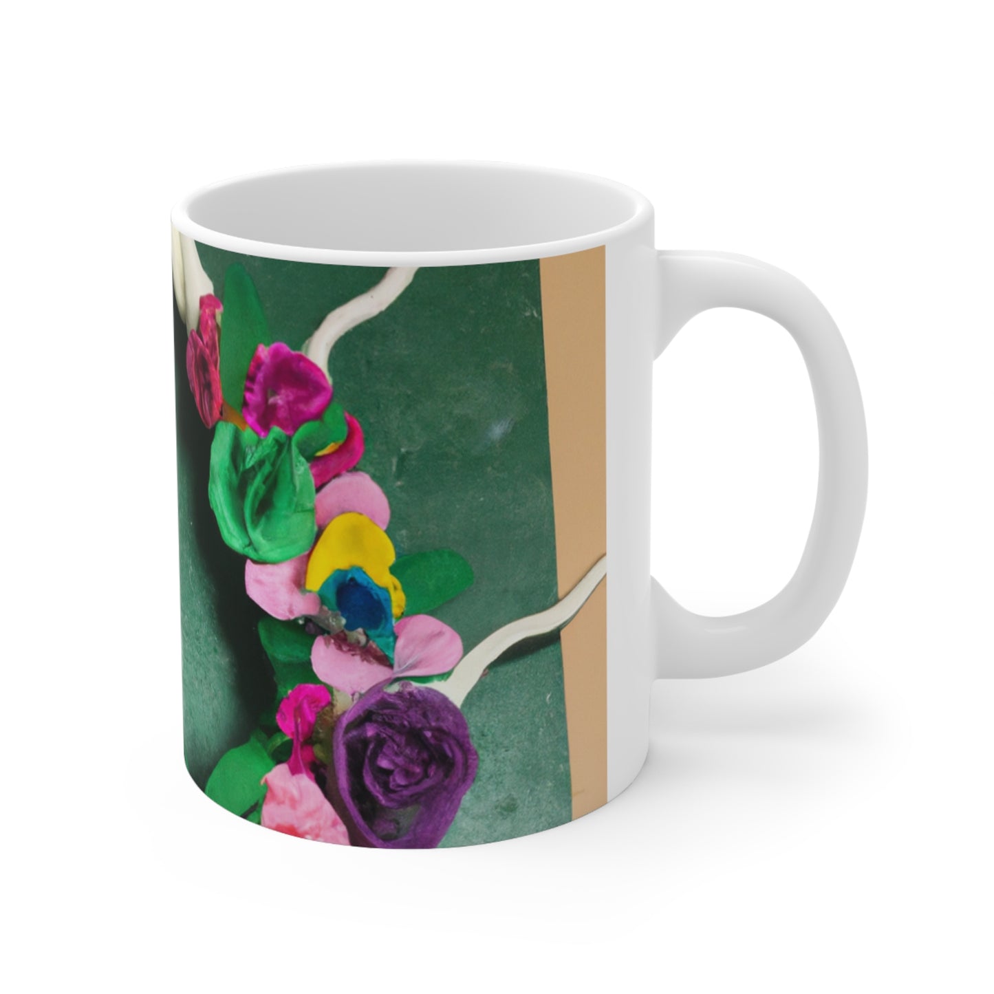 „Floral WhiRLwind“ – The Alien Keramikbecher 11 oz