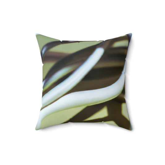 "Abstract Artistry: Constructing Emotion from Common Objects" - The Alien Square Pillow