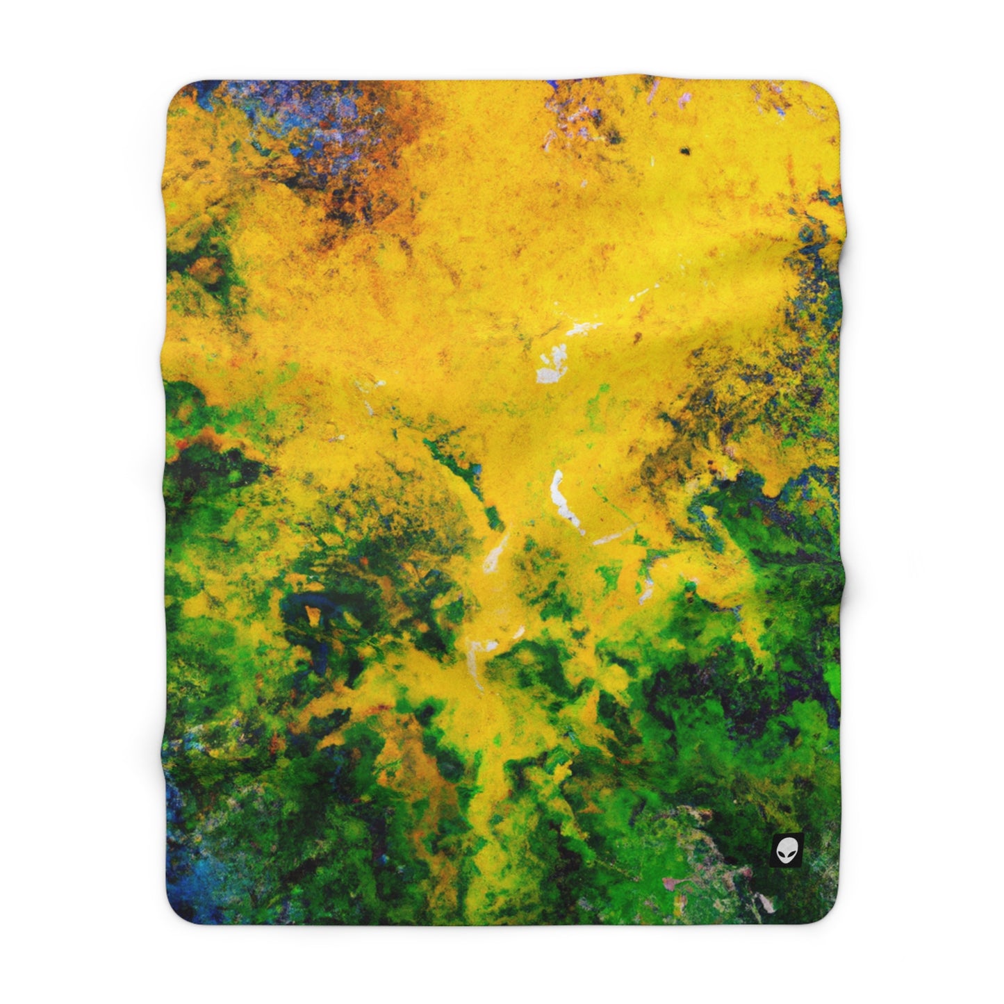 "Exploring Colorful Textures" - The Alien Sherpa Fleece Blanket