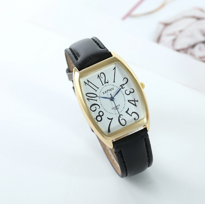 Reloj con cinturón cuadrado Reloj de pareja estilo empresarial