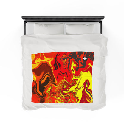 "Abstract Energy in Motion" - The Alien Velveteen Plush Blanket