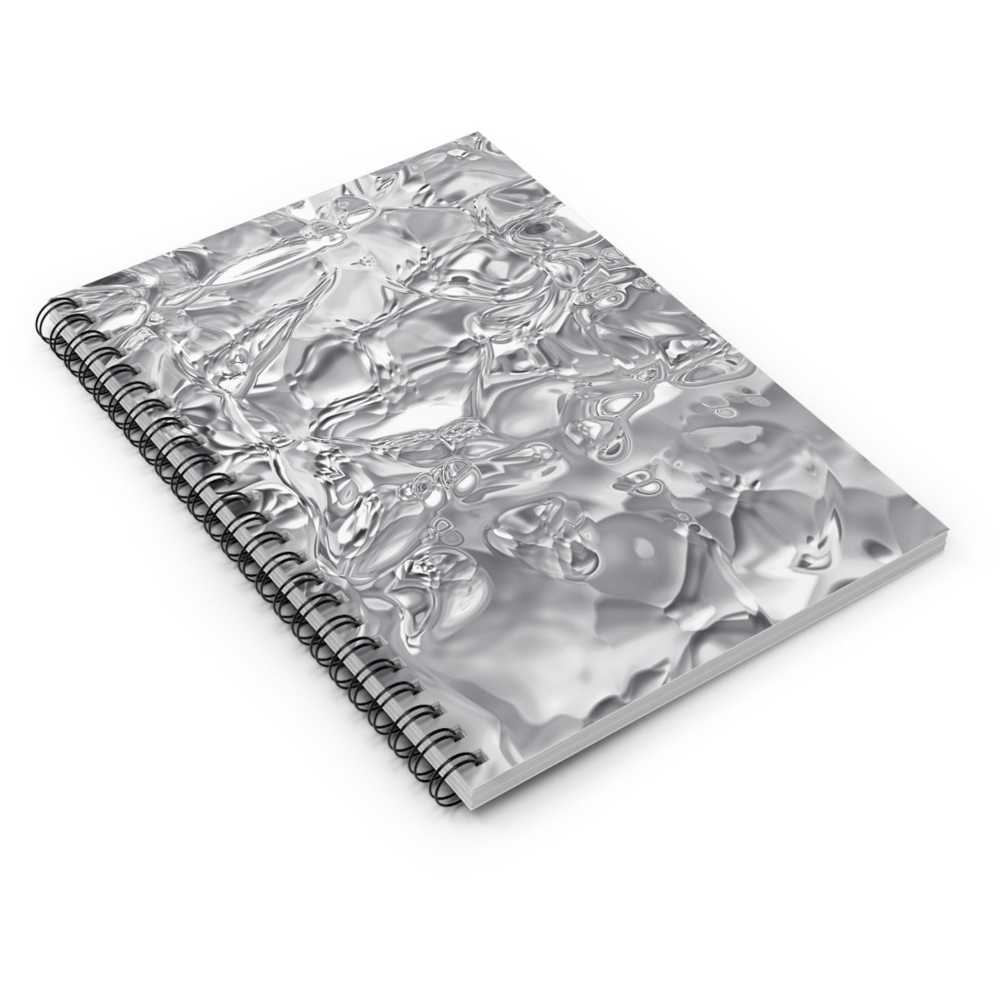 Shimmer Steel - The Alien Spiral Notebook (Ruled Line)