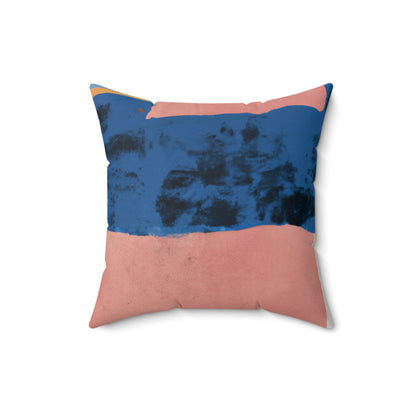 "Interacción de luces y sombras: un collage abstracto" - The Alien Square Pillow