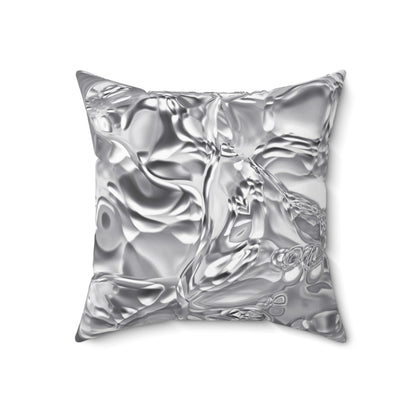 Shimmer Steel - The Alien Spun Polyester Square Pillow